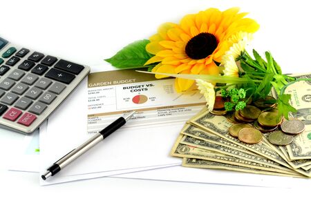 garden budget sheetの写真素材
