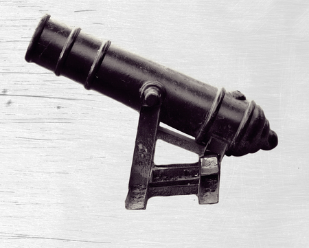 old cannon isolatedの写真素材
