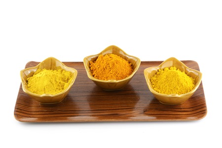 Turmeric roots and powder の写真素材