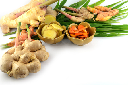 fresh ginger isolatedの写真素材