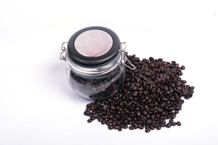 coffee beans isolatedの写真素材