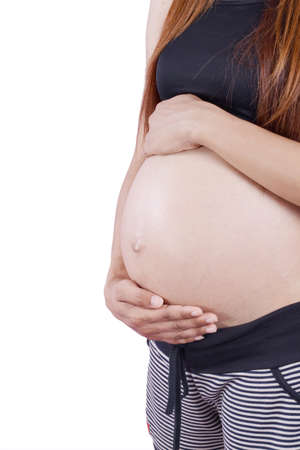 Close up of a cute pregnantの写真素材