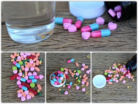 Assorted pills  pills for health careの写真素材