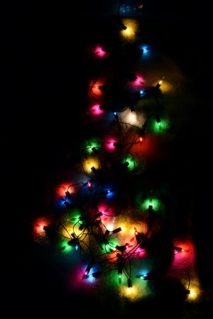 Christmas lights in the nightの写真素材