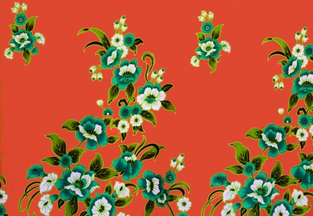 Colorful batik cloth fabric background の写真素材