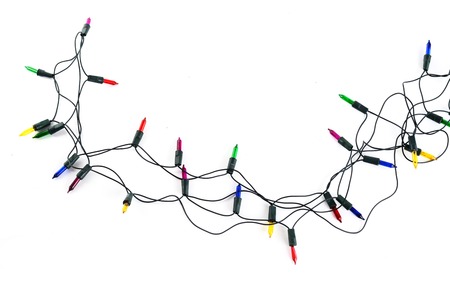 Christmas lights isolatedの写真素材