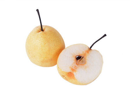 Fresh oriental pear isolatedの写真素材