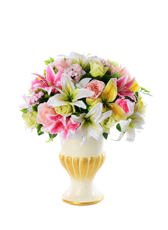 many flower and flower potの写真素材