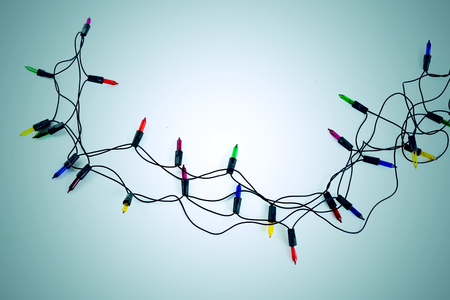 Christmas lights isolatedの写真素材