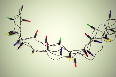 Christmas lights isolatedの写真素材