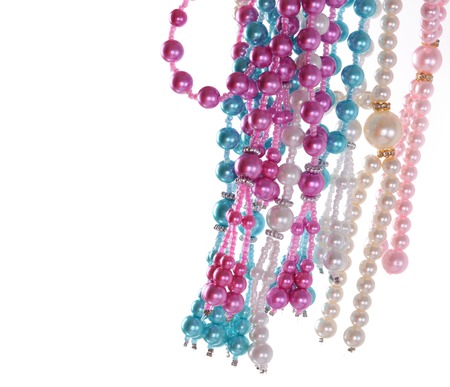 multicolour Pearl necklaceの写真素材