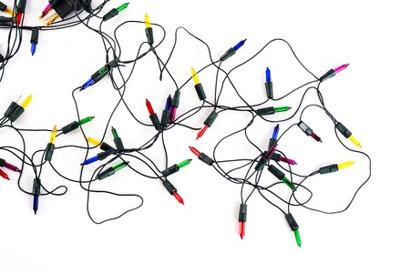 Christmas lights isolatedの写真素材
