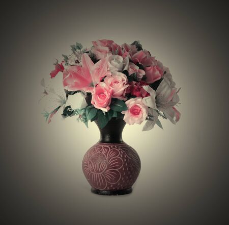 many flower and flower potの写真素材