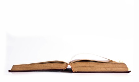 Open book isolated on white background