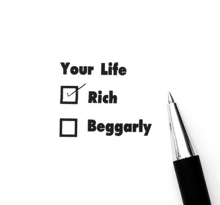 Your select is Rich Or Beggarlyの写真素材