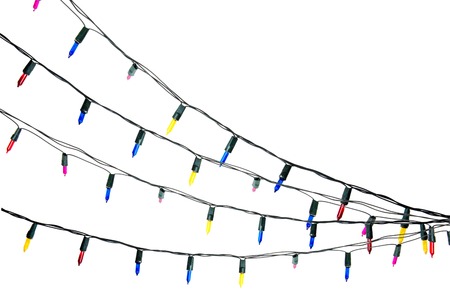 Christmas lights isolated