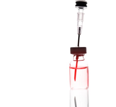 Syringe and vaccine isolatedの写真素材