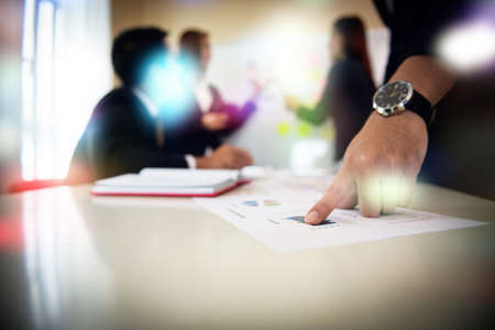 Startup business people group meeting. People group sitting on conference together and making notes....