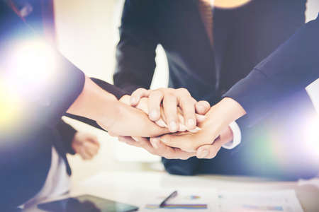 Business teamwork join hands together. Business teamwork success conceptの写真素材