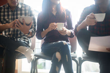 Business meeting. Group of business people working relax time in office.の写真素材