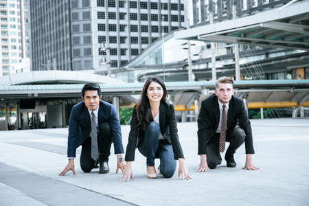Portrait of  business team ready for work. Team business leadership.の写真素材