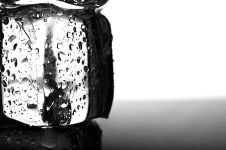 Ice cubes with water dropの写真素材