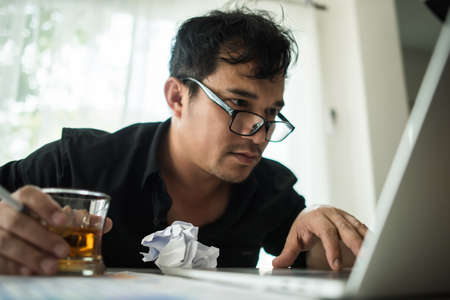 Young business people are suffering from headaches