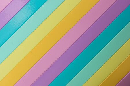 wood colorful wallの写真素材