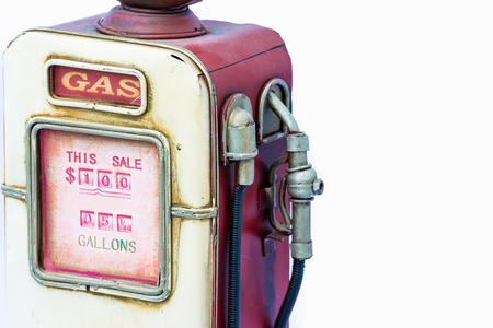 gas retro on white backgroundの写真素材