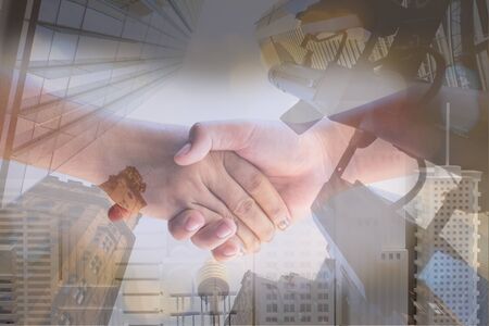 business background with person shake hand background