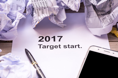 New year personal target concept backgroundの写真素材