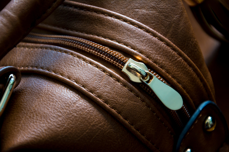 Open the zip close up view use for concept travel backgroundの写真素材