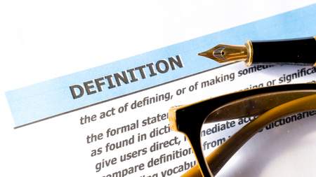 definition text focus word on white backgroundの写真素材