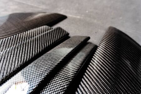 automotive part product make by carbon fiber composites. product of motorcycle and car. Cover partの写真素材