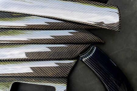 automotive part product make by carbon fiber composites. product of motorcycle and car. Cover partの写真素材