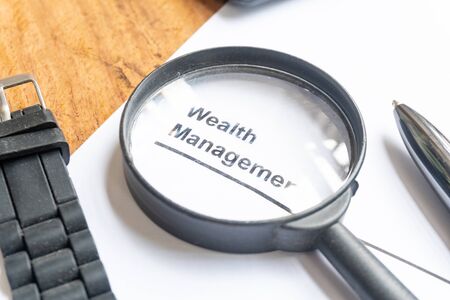 wealth management document of business concept backgroundの写真素材
