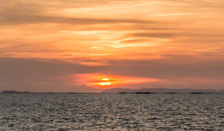 Sunset over the sea の写真素材