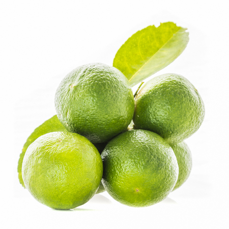 Lime. Fresh fruit isolated on white background.の写真素材