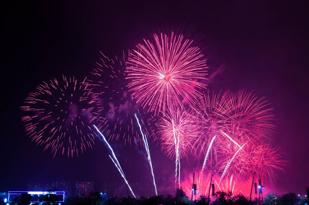 fireworks in koreaの写真素材