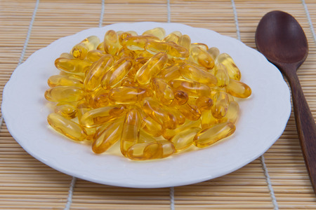 Omega 3 capsules from Fish Oil in USA.の写真素材