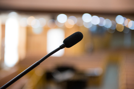 Speaker's table in conference room