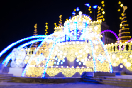christmas light bokeh and blur backgroundのeditorial素材