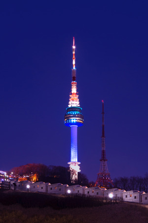 Seoul tower,Namsan tower in koreaのeditorial素材
