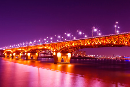 Seongsu bridge in seoul,koreaの写真素材