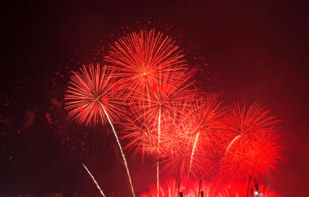 fireworks in koreaの写真素材