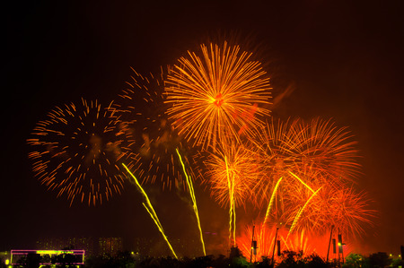 fireworks in koreaの写真素材