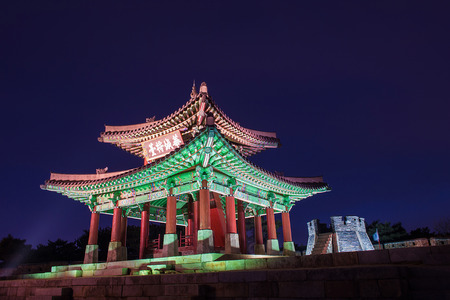 Hwaseong fortress in Suwon,Koreaのeditorial素材