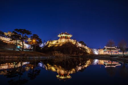 Hwaseong fortress in Suwon,Koreaのeditorial素材