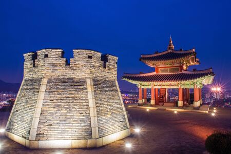 Hwaseong fortress in Suwon,Koreaのeditorial素材
