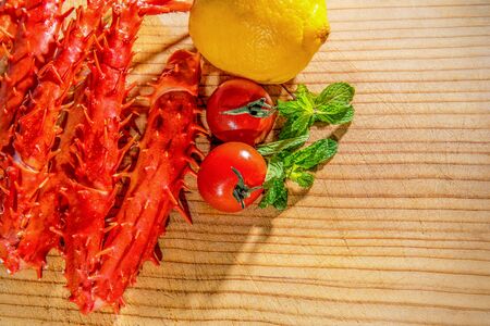 King crab, Food crab of legs, alaska food.の写真素材